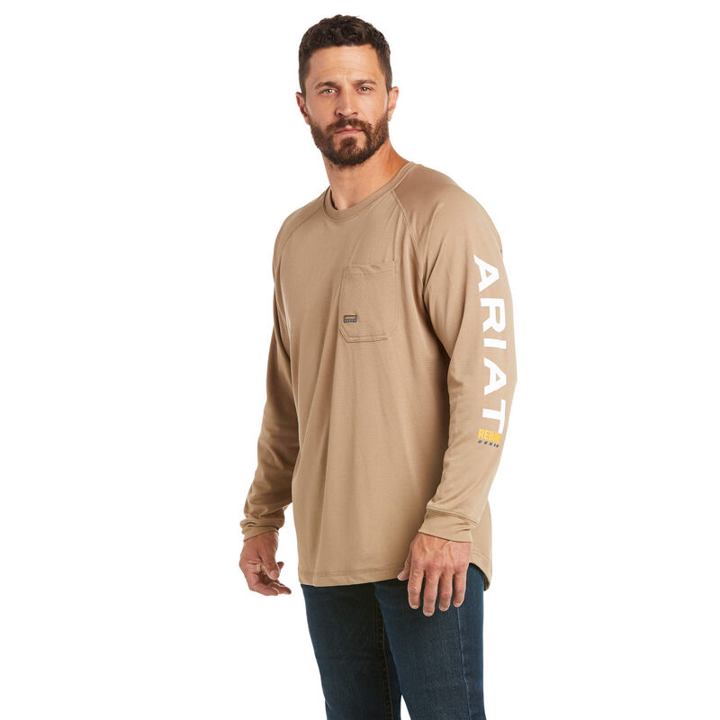 Ariat T-Shirts Herren - Rebar Heat Fighter Khaki ( JQFYK-1852 )